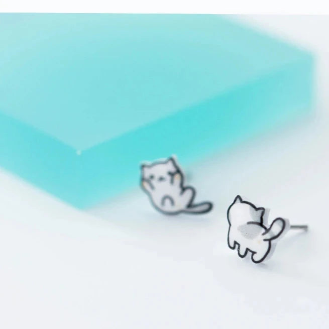 NALSEV Boucles d'Oreilles Kitty | 925 Silver