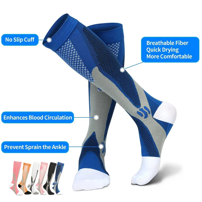 NALSEV FLEXI | Chaussettes de compression polyvalentes pour sport, travail et voyage