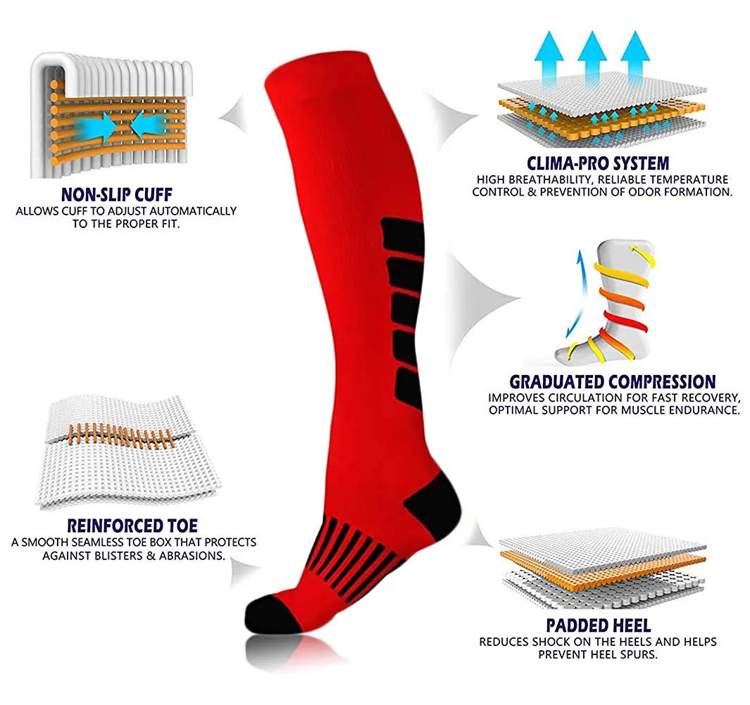 NALSEV FLEXI | Chaussettes de compression polyvalentes pour sport, travail et voyage