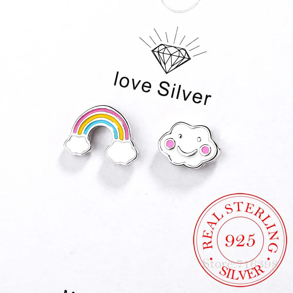 NALSEV Boucle d'oreille Arc-en-Ciel | 925 Silver