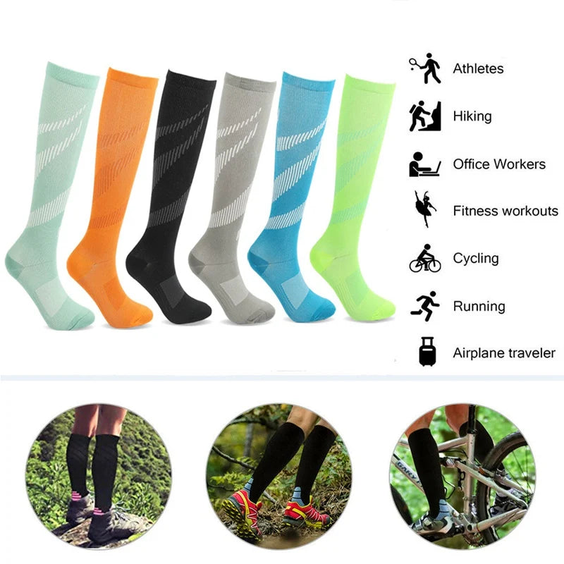 NALSEV FLEXI | Chaussettes de compression polyvalentes pour sport, travail et voyage