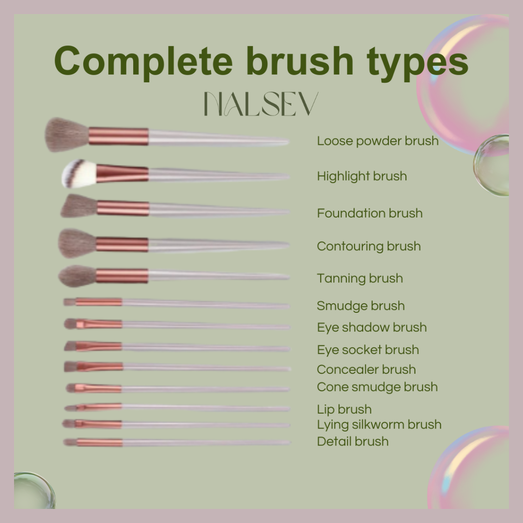 NALSEV PINCEAUX DE MAQUILLAGE  - 13Pcs Makeup Brush Set Make