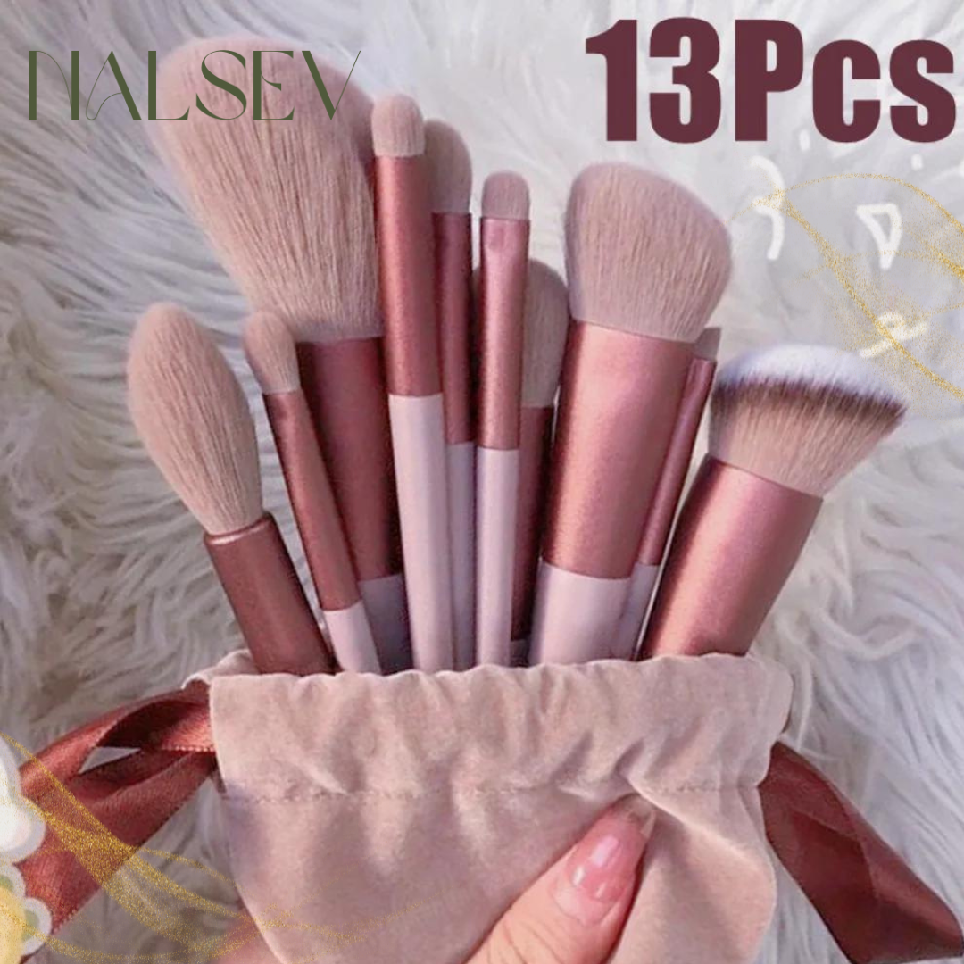 NALSEV PINCEAUX DE MAQUILLAGE  - 13Pcs Makeup Brush Set Make